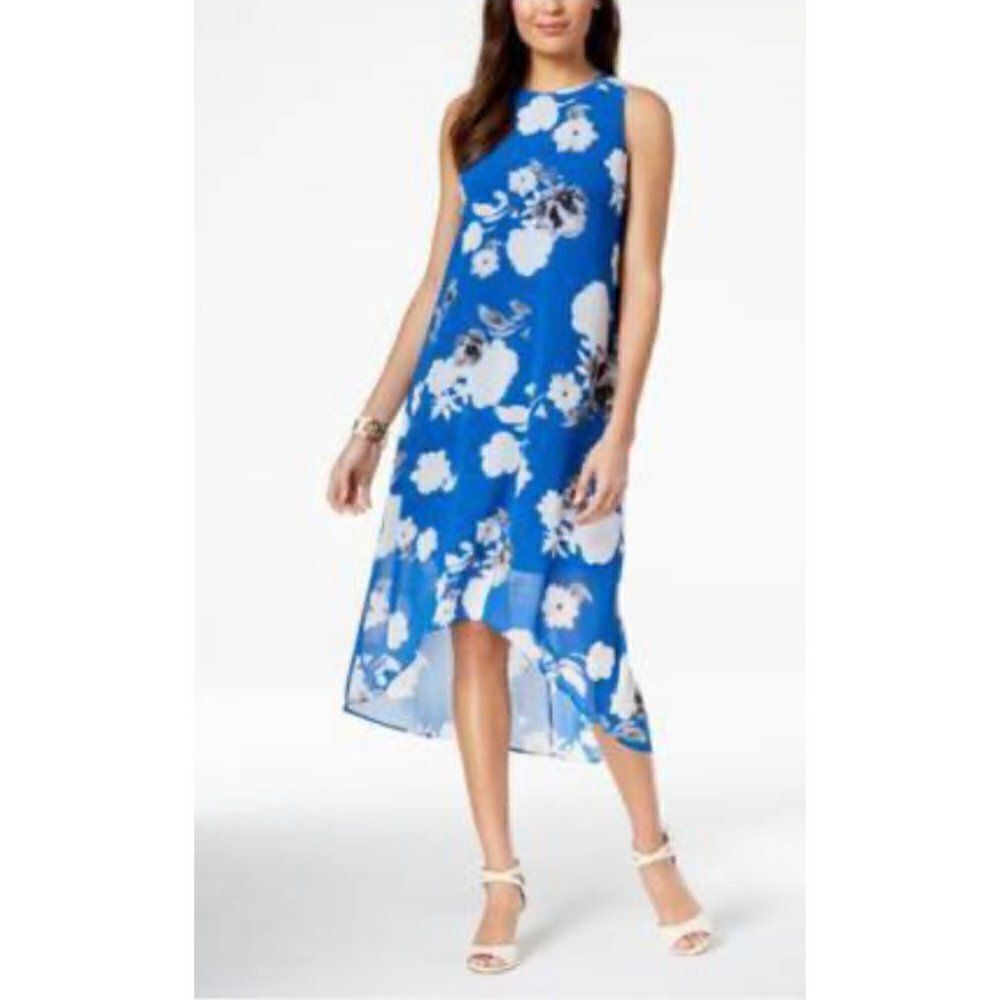 Alfani Sleeveless Floral Hi-Low Shift Dress Size 16